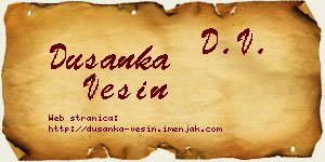 Dušanka Vesin vizit kartica